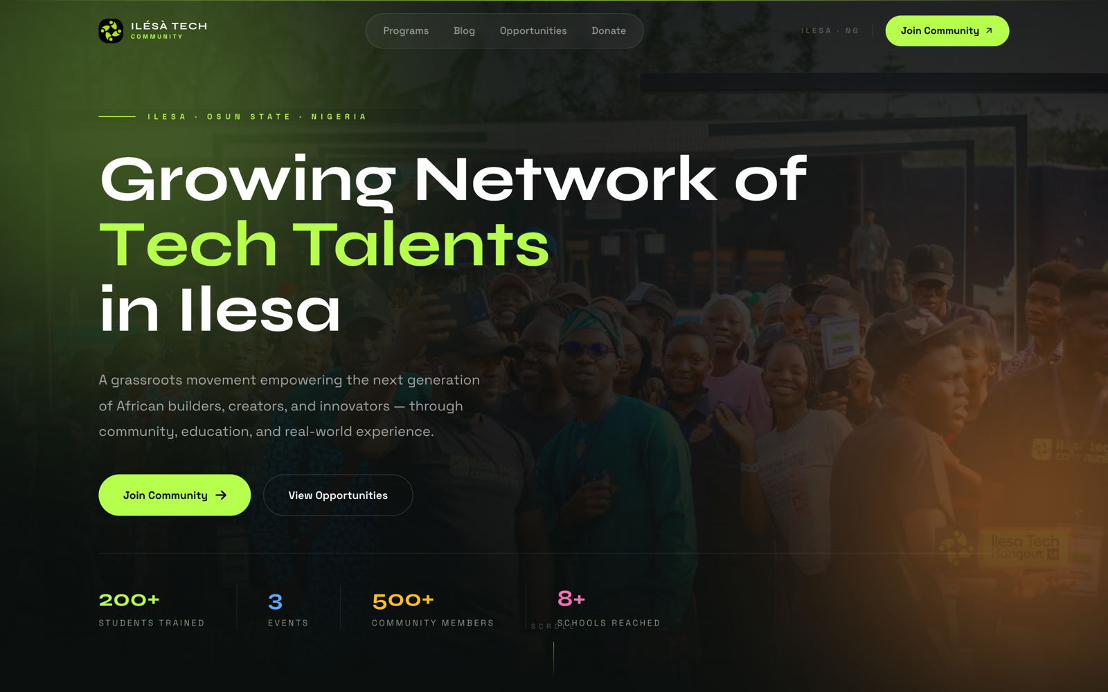 Ilesa Tech Community website